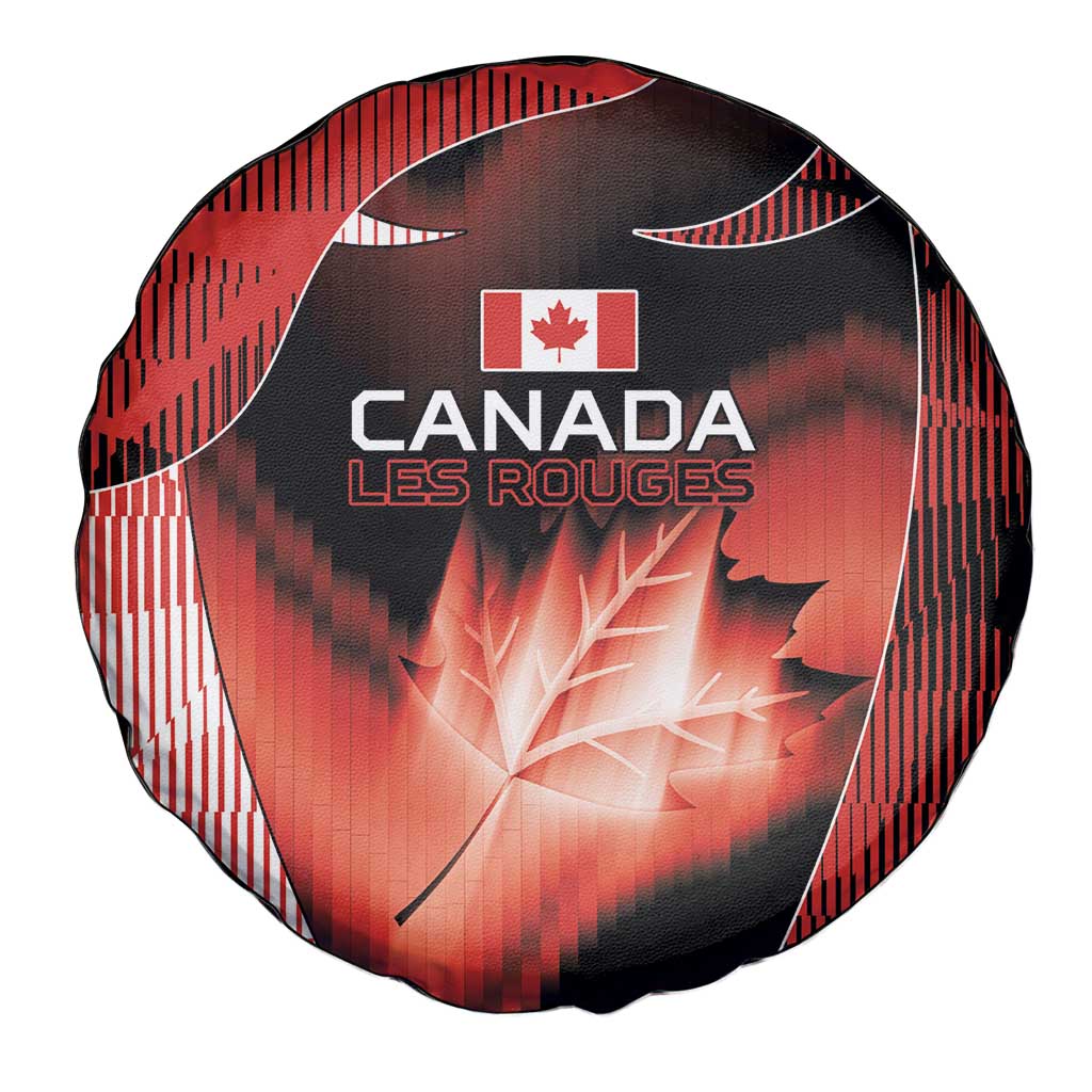Canada Football Spare Tire Cover Visual Line Abstract Maple Leaf