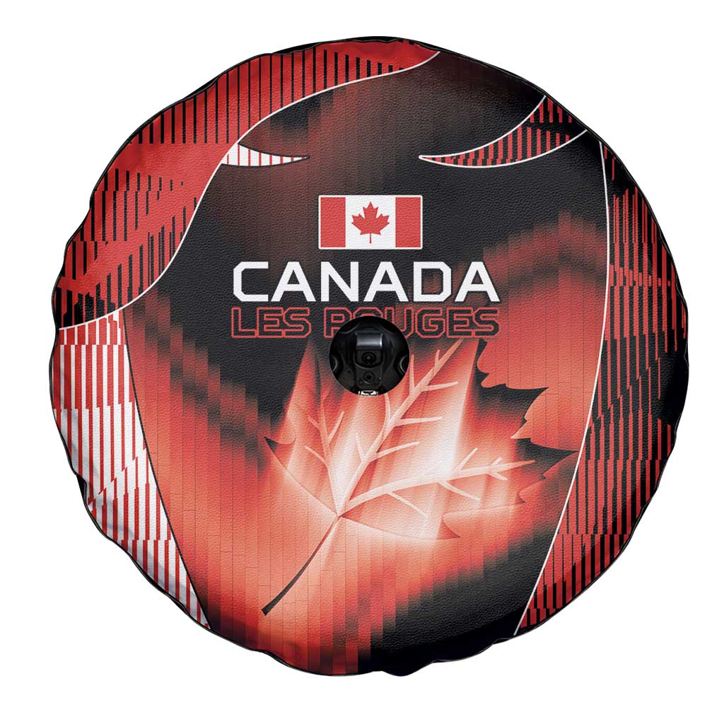 Canada Football Spare Tire Cover Visual Line Abstract Maple Leaf