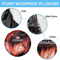 Canada Football Spare Tire Cover Visual Line Abstract Maple Leaf