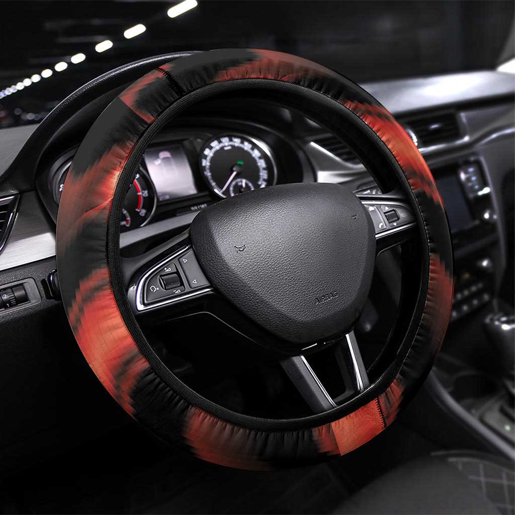 Canada Football Steering Wheel Cover Visual Line Abstract Maple Leaf