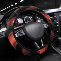 Canada Football Steering Wheel Cover Visual Line Abstract Maple Leaf