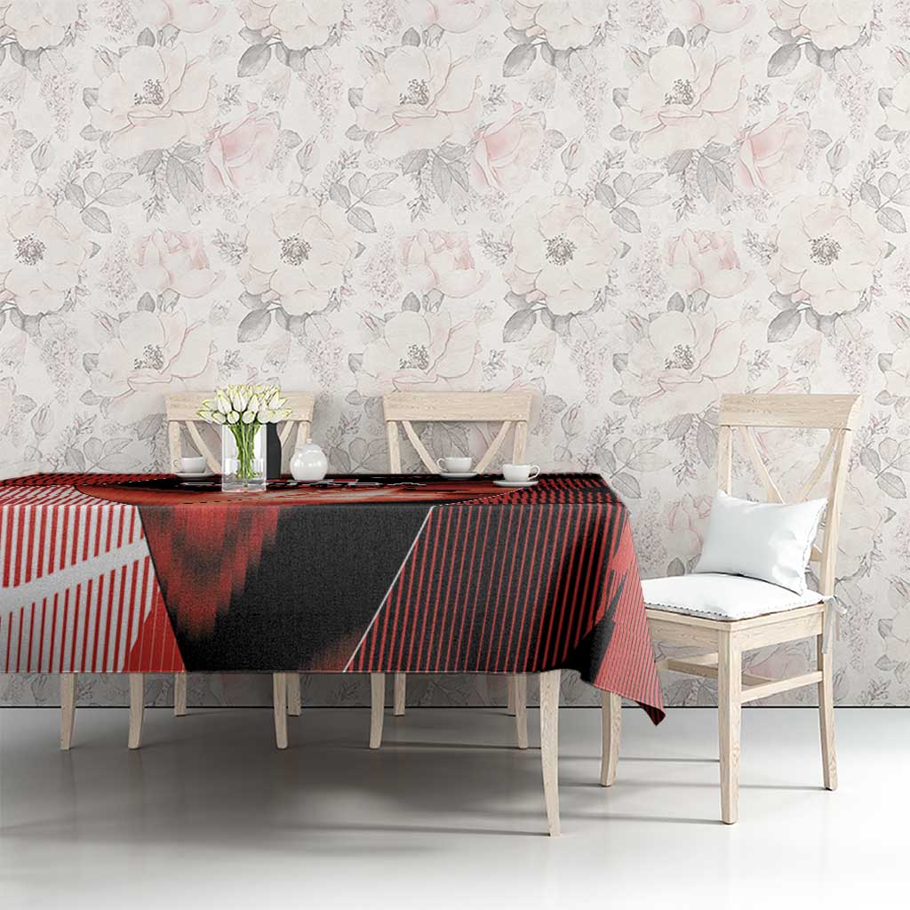 Canada Football Tablecloth Visual Line Abstract Maple Leaf