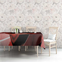 Canada Football Tablecloth Visual Line Abstract Maple Leaf