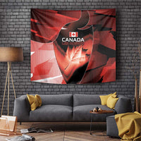 Canada Football Tapestry Visual Line Abstract Maple Leaf