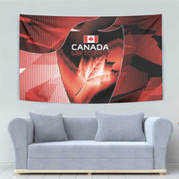Canada Football Tapestry Visual Line Abstract Maple Leaf