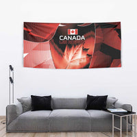 Canada Football Tapestry Visual Line Abstract Maple Leaf