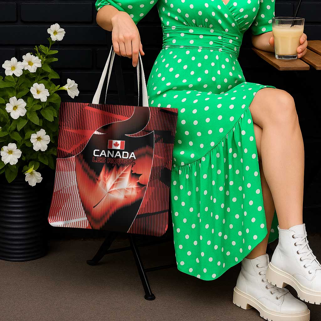 Canada Football Tote Bag Visual Line Abstract Maple Leaf