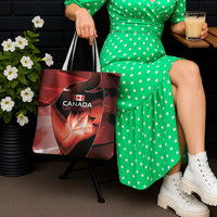 Canada Football Tote Bag Visual Line Abstract Maple Leaf