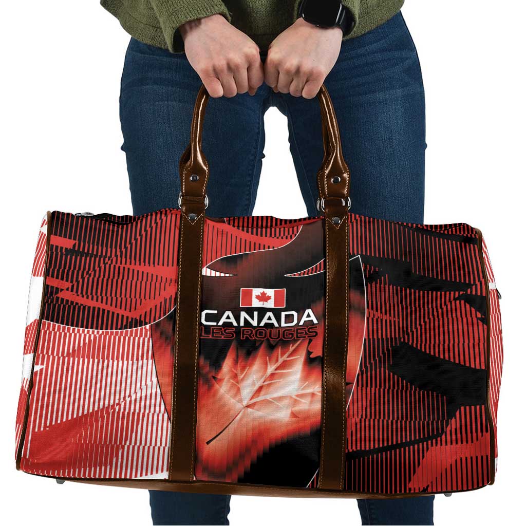 Canada Football Travel Bag Visual Line Abstract Maple Leaf