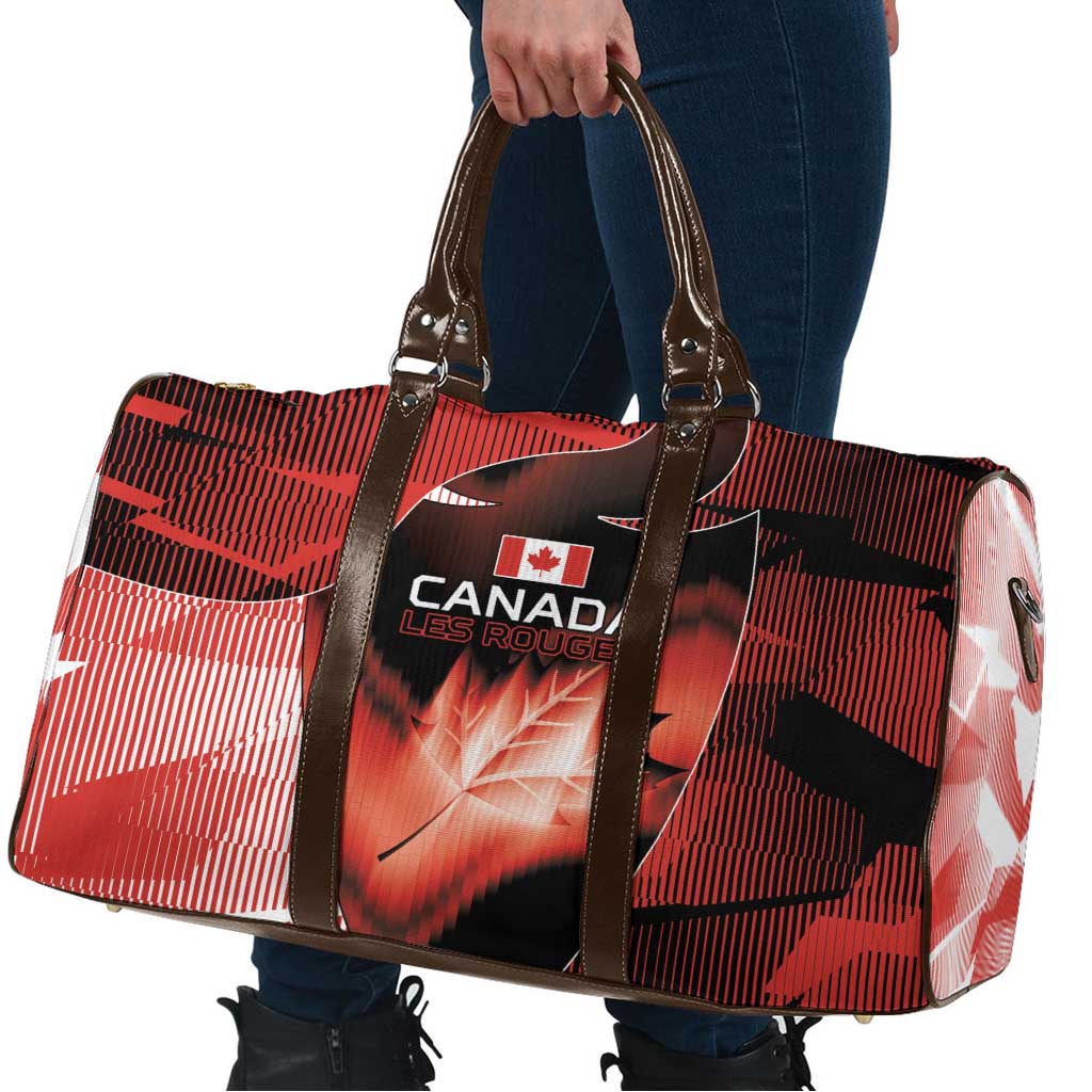 Canada Football Travel Bag Visual Line Abstract Maple Leaf
