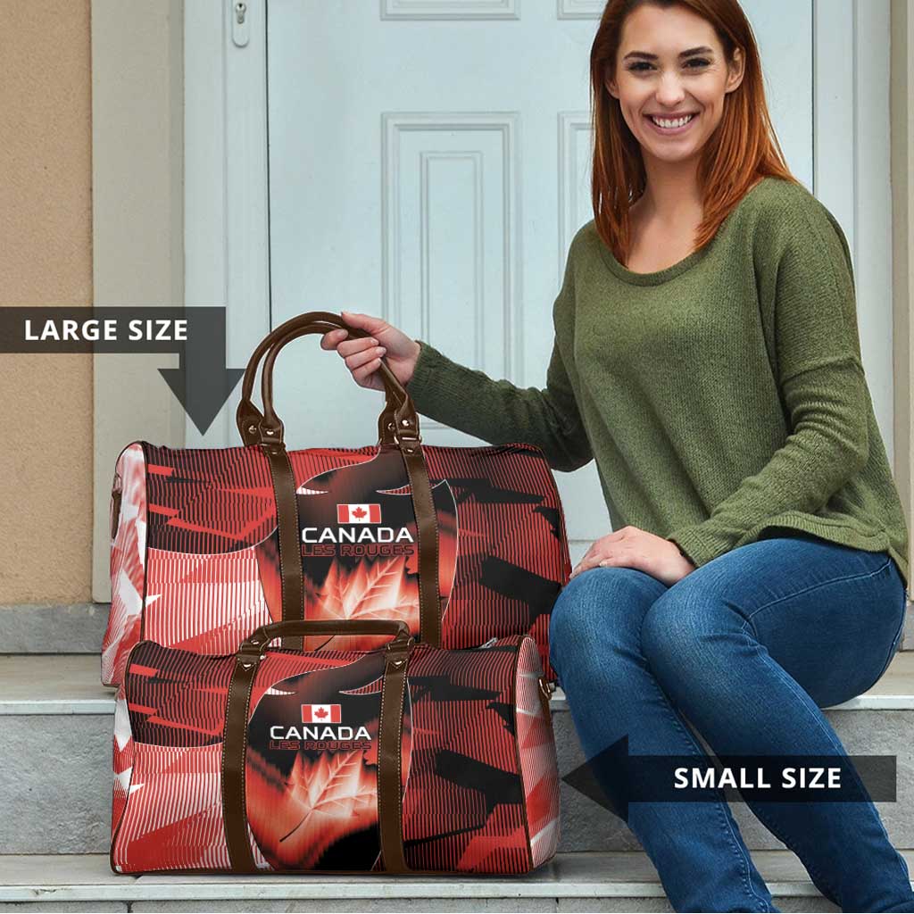 Canada Football Travel Bag Visual Line Abstract Maple Leaf