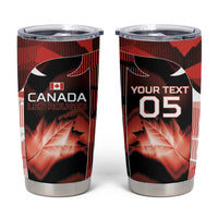 Custom Canada Football Tumbler Cup Visual Line Abstract Maple Leaf