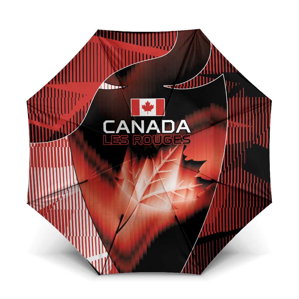 Canada Football Umbrella Visual Line Abstract Maple Leaf