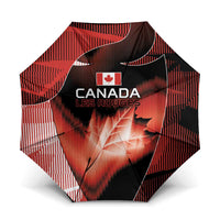 Canada Football Umbrella Visual Line Abstract Maple Leaf