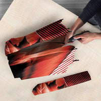 Canada Football Umbrella Visual Line Abstract Maple Leaf