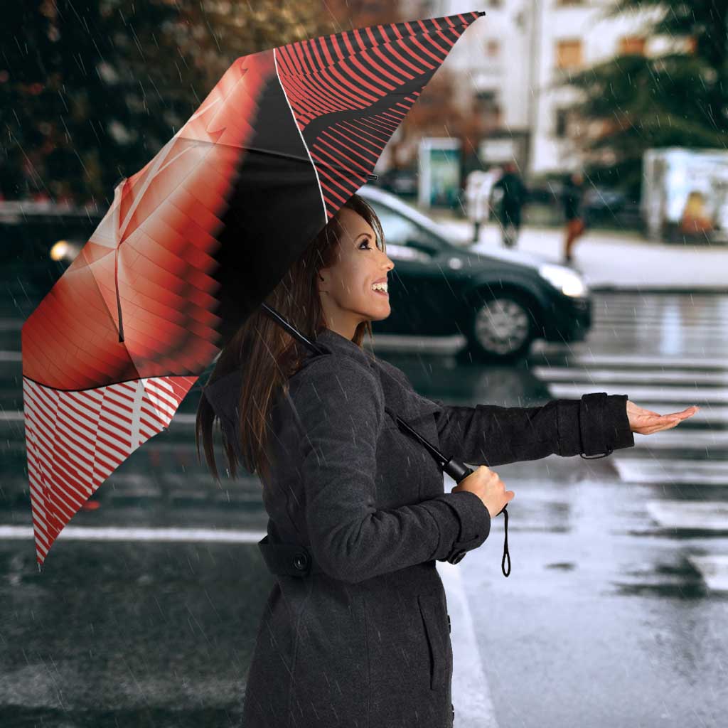 Canada Football Umbrella Visual Line Abstract Maple Leaf