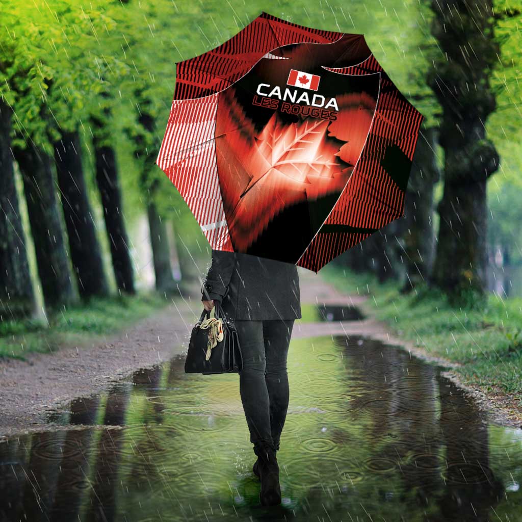 Canada Football Umbrella Visual Line Abstract Maple Leaf