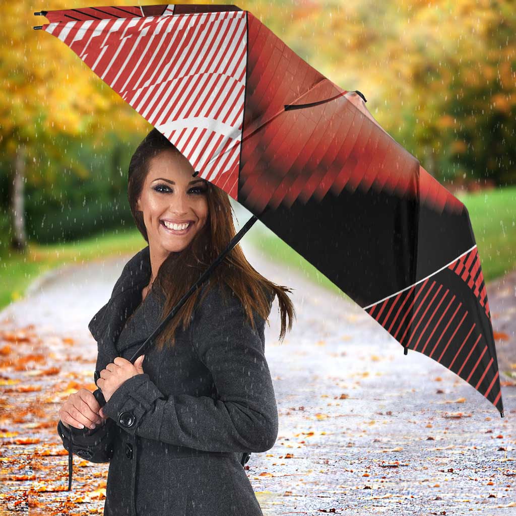 Canada Football Umbrella Visual Line Abstract Maple Leaf