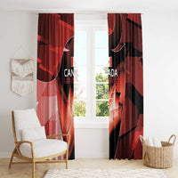 Canada Football Window Curtain Visual Line Abstract Maple Leaf