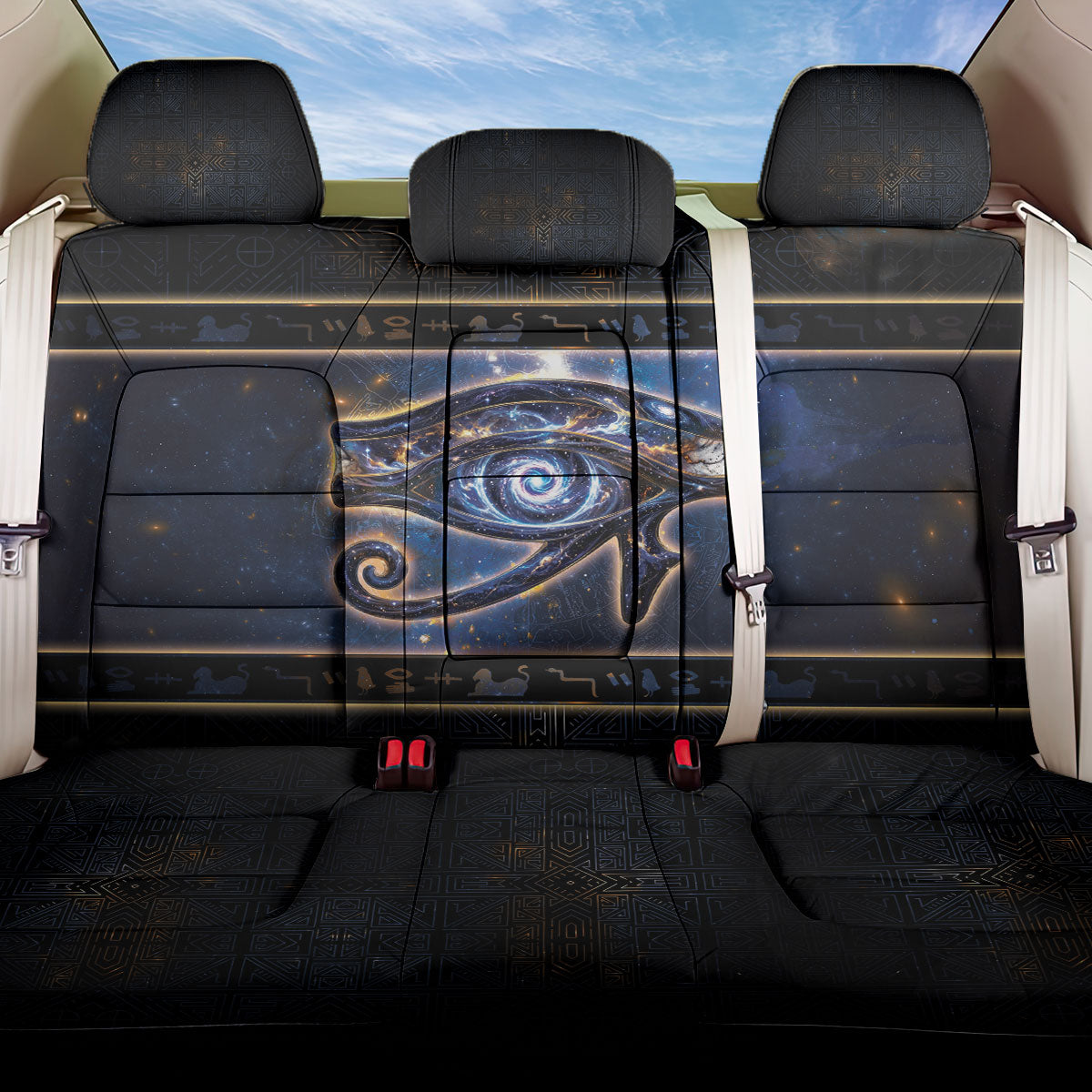 Egypt Eye Of Ra Back Car Seat Cover Galaxy Zodiac Universe