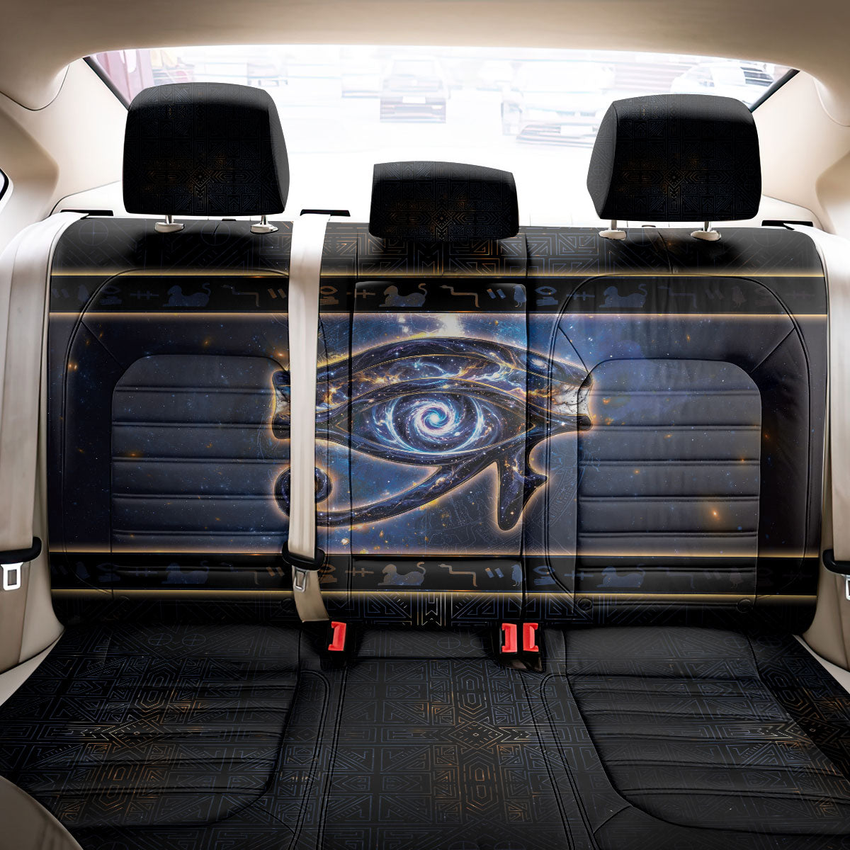 Egypt Eye Of Ra Back Car Seat Cover Galaxy Zodiac Universe