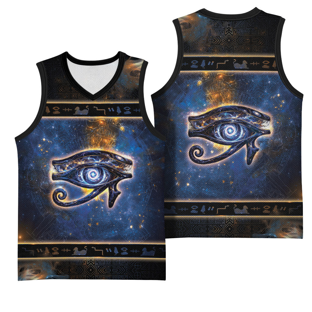 Egypt Eye Of Ra Basketball Jersey Galaxy Zodiac Universe