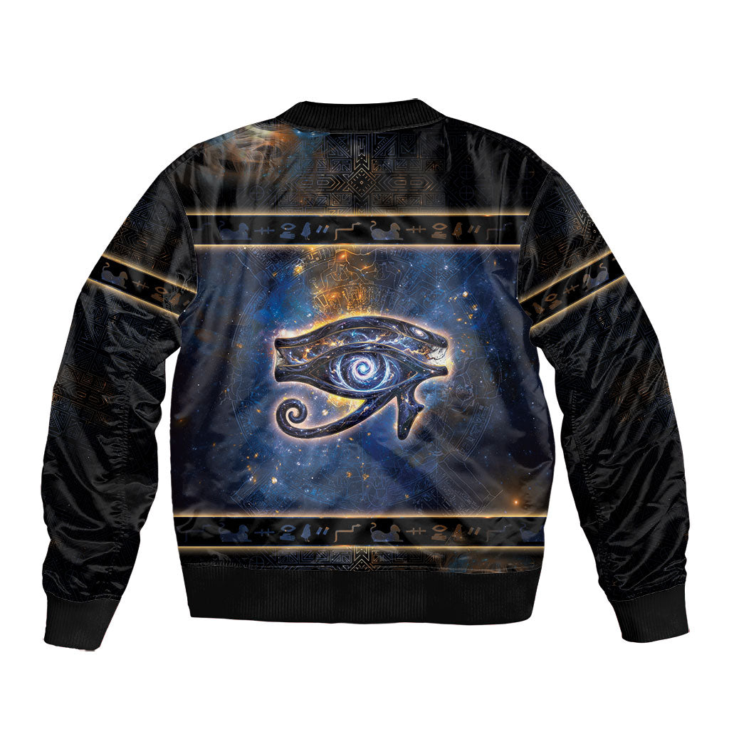 Egypt Eye Of Ra Bomber Jacket Galaxy Zodiac Universe