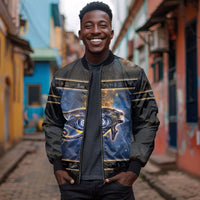 Egypt Eye Of Ra Bomber Jacket Galaxy Zodiac Universe