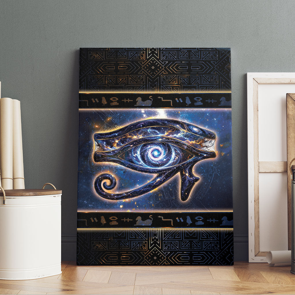 Egypt Eye Of Ra Canvas Wall Art Galaxy Zodiac Universe