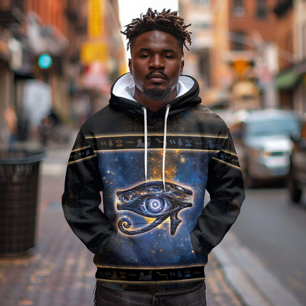 Egypt Eye Of Ra Hoodie Galaxy Zodiac Universe