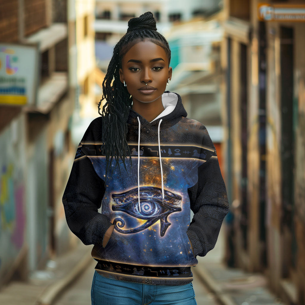 Egypt Eye Of Ra Hoodie Galaxy Zodiac Universe