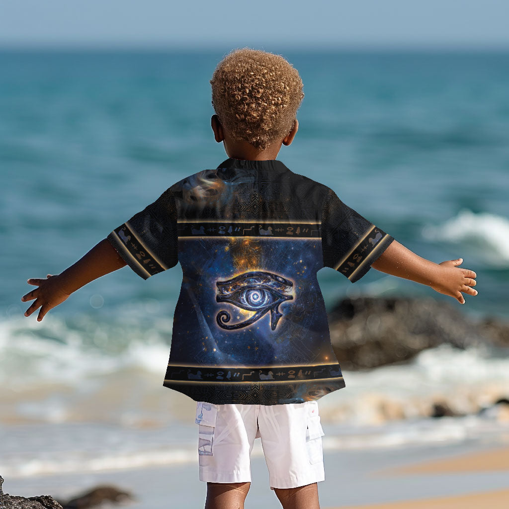 Egypt Eye Of Ra Kid Hawaiian Shirt Galaxy Zodiac Universe