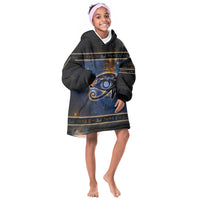 Egypt Eye Of Ra Kid Wearable Blanket Hoodie Galaxy Zodiac Universe