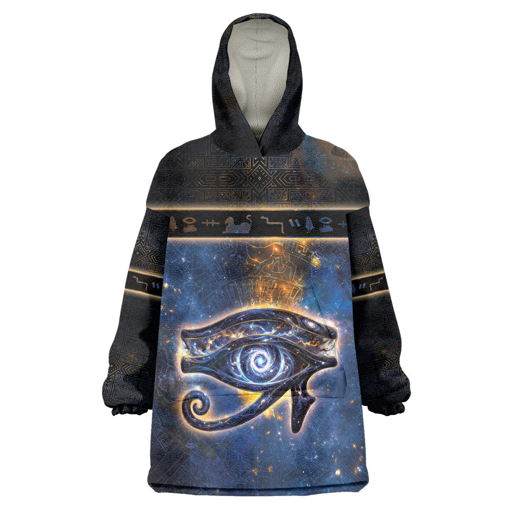 Egypt Eye Of Ra Kid Wearable Blanket Hoodie Galaxy Zodiac Universe