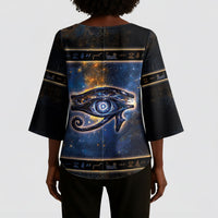Egypt Eye Of Ra Kimono Sleeve Blouse Galaxy Zodiac Universe