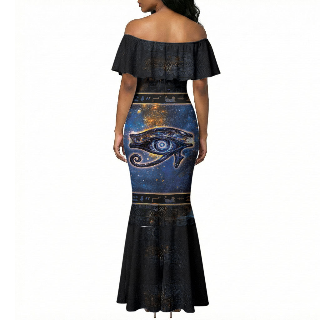 Egypt Eye Of Ra Mermaid Dress Galaxy Zodiac Universe
