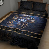 Egypt Eye Of Ra Quilt Bed Set Galaxy Zodiac Universe