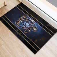 Egypt Eye Of Ra Rubber Doormat Galaxy Zodiac Universe