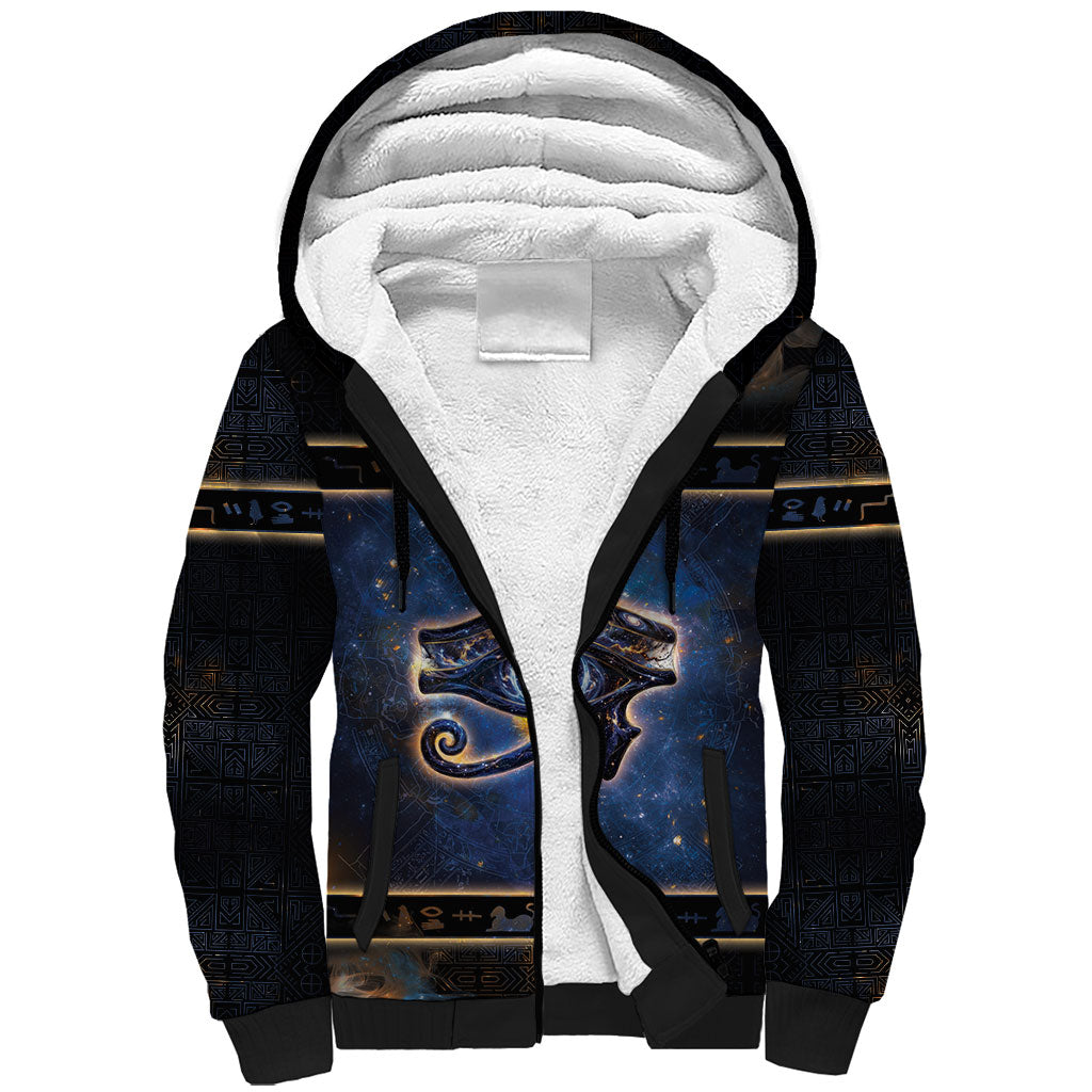Egypt Eye Of Ra Sherpa Hoodie Galaxy Zodiac Universe