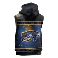 Egypt Eye Of Ra Sleeveless Zip Hoodie Galaxy Zodiac Universe