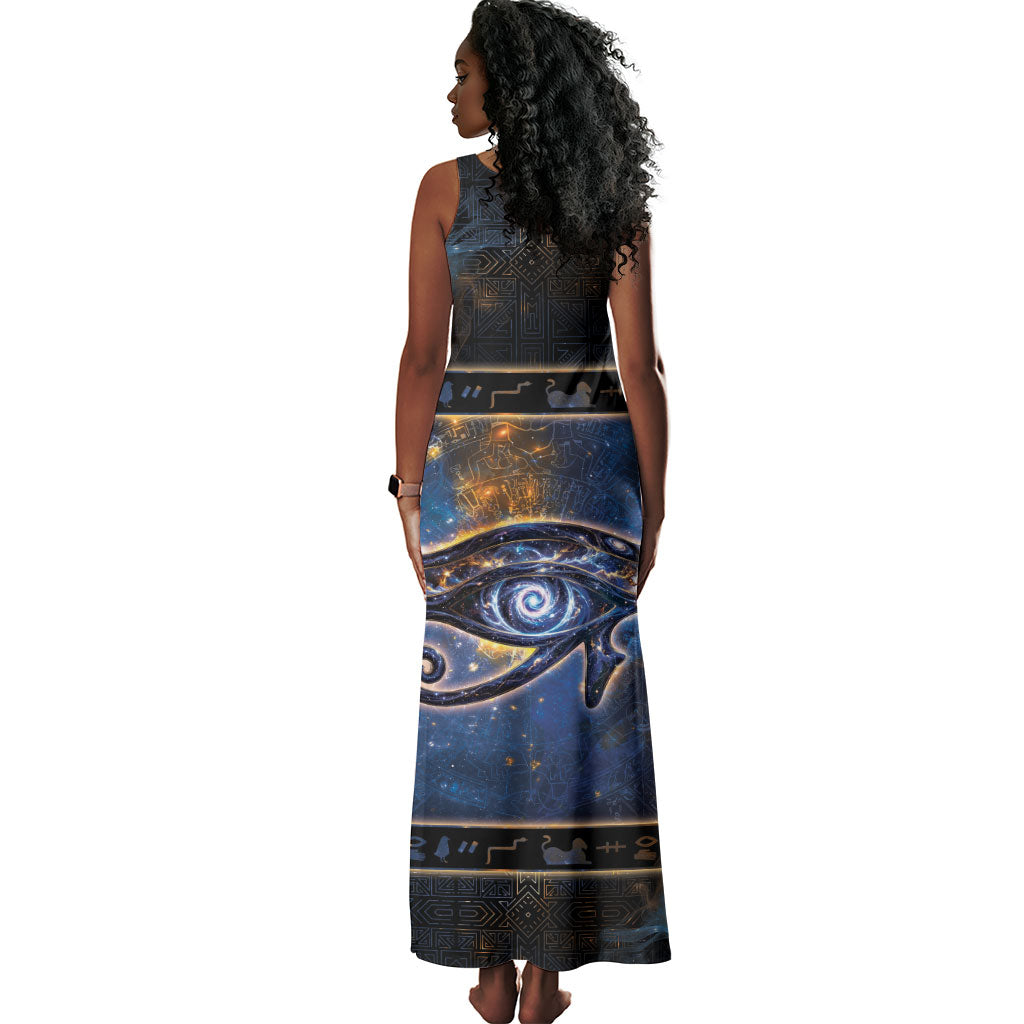 Egypt Eye Of Ra Tank Maxi Dress Galaxy Zodiac Universe