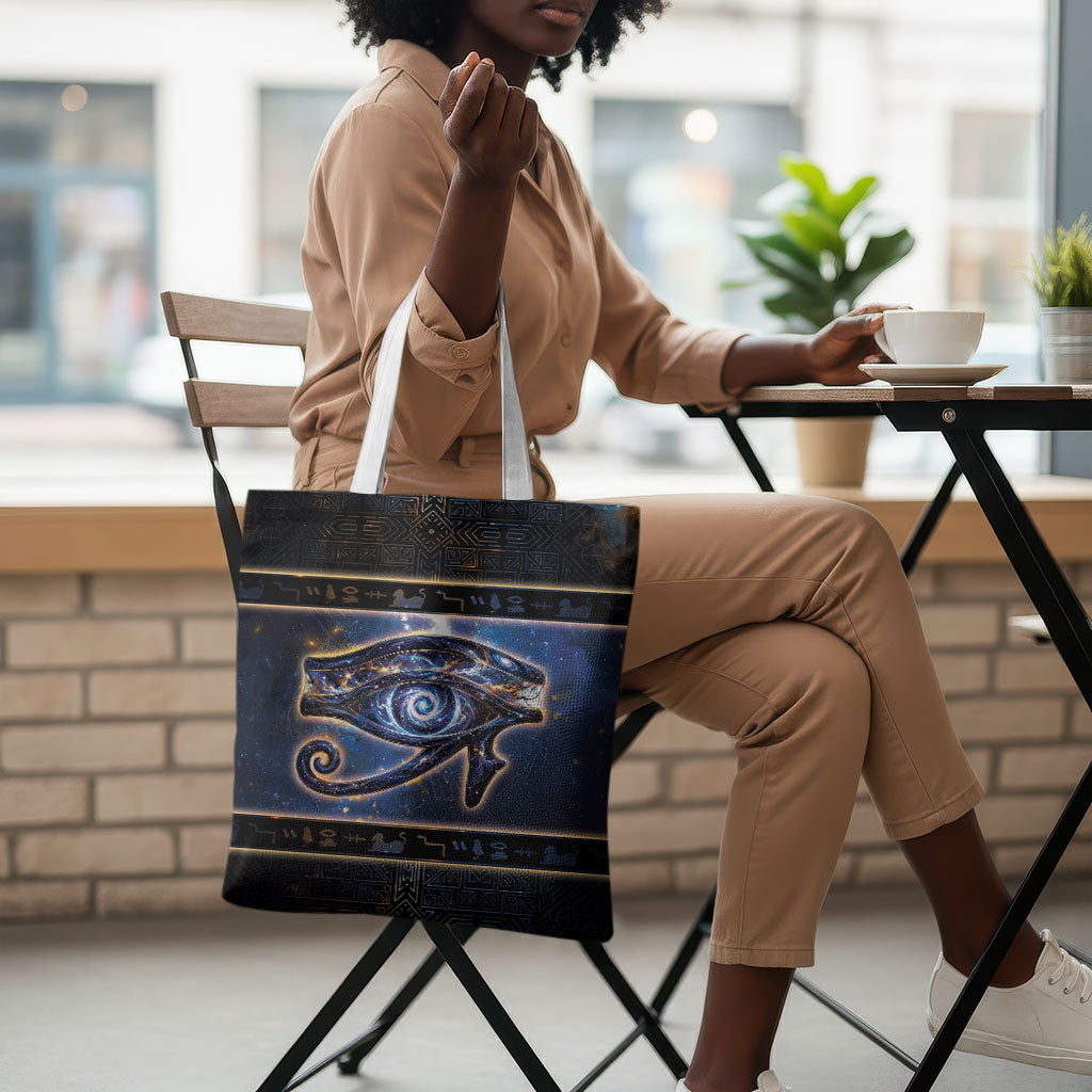 Egypt Eye Of Ra Tote Bag Galaxy Zodiac Universe