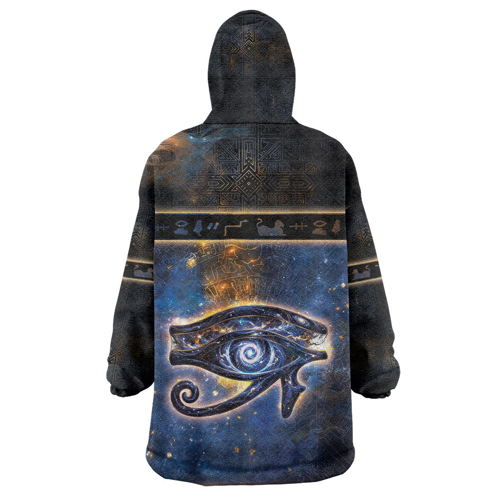 Egypt Eye Of Ra Wearable Blanket Hoodie Galaxy Zodiac Universe