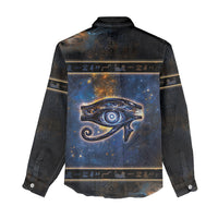 Egypt Eye Of Ra Women Casual Shirt Galaxy Zodiac Universe