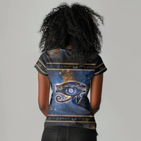Egypt Eye Of Ra Women V-Neck T-Shirt Galaxy Zodiac Universe