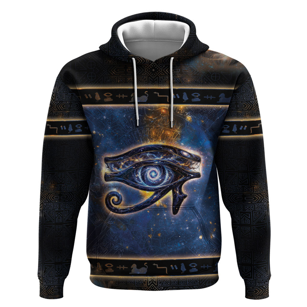 Egypt Eye Of Ra Zip Hoodie Galaxy Zodiac Universe