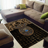 Egypt Eye of Horus Area Rug Hieroglyphics Patterns Retro Style