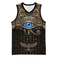 Egypt Eye of Horus Basketball Jersey Hieroglyphics Patterns Retro Style