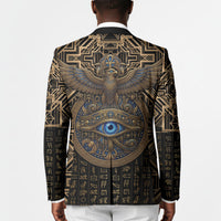 Egypt Eye of Horus Blazer Hieroglyphics Patterns Retro Style