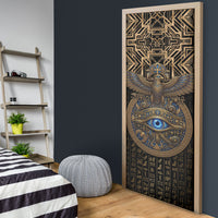 Egypt Eye of Horus Door Cover Hieroglyphics Patterns Retro Style
